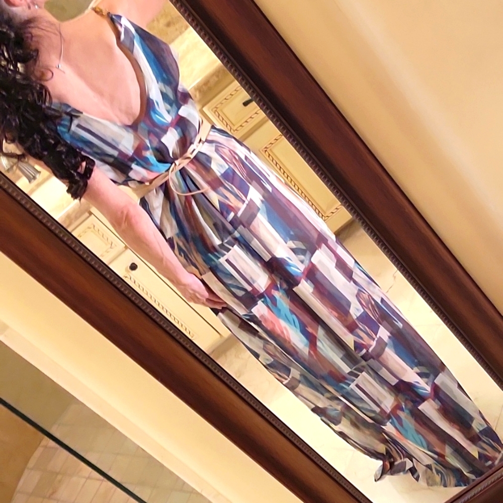 Loja 18 Brazilian Multi-colored Maxi Dress, XS/S - Picture 15 of 16